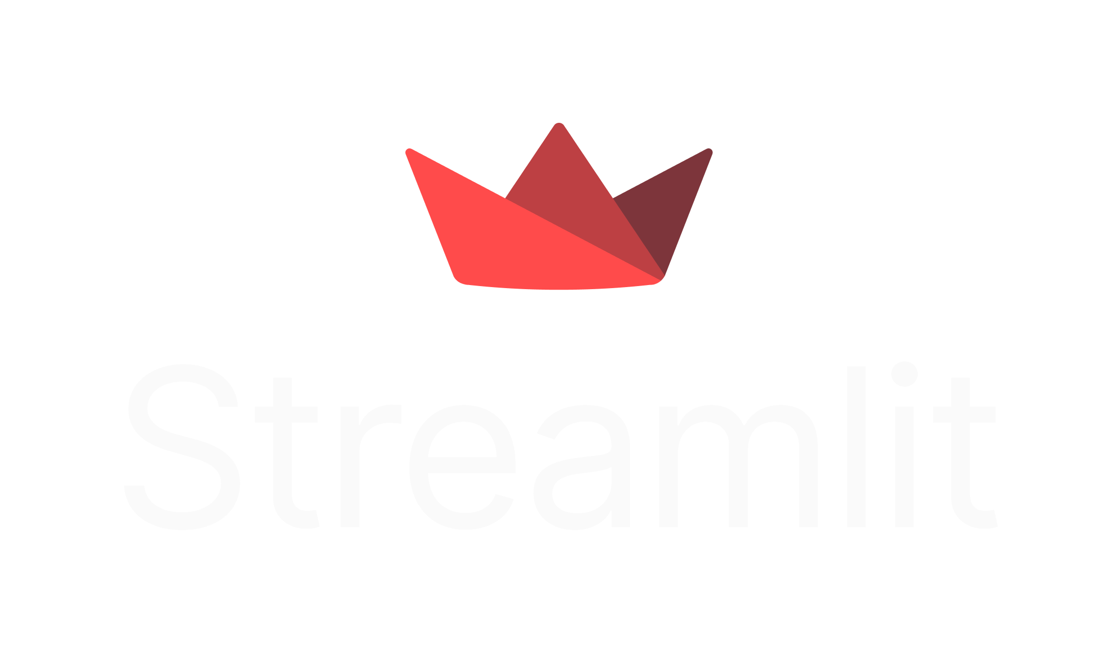 Streamlit logo on dark background
