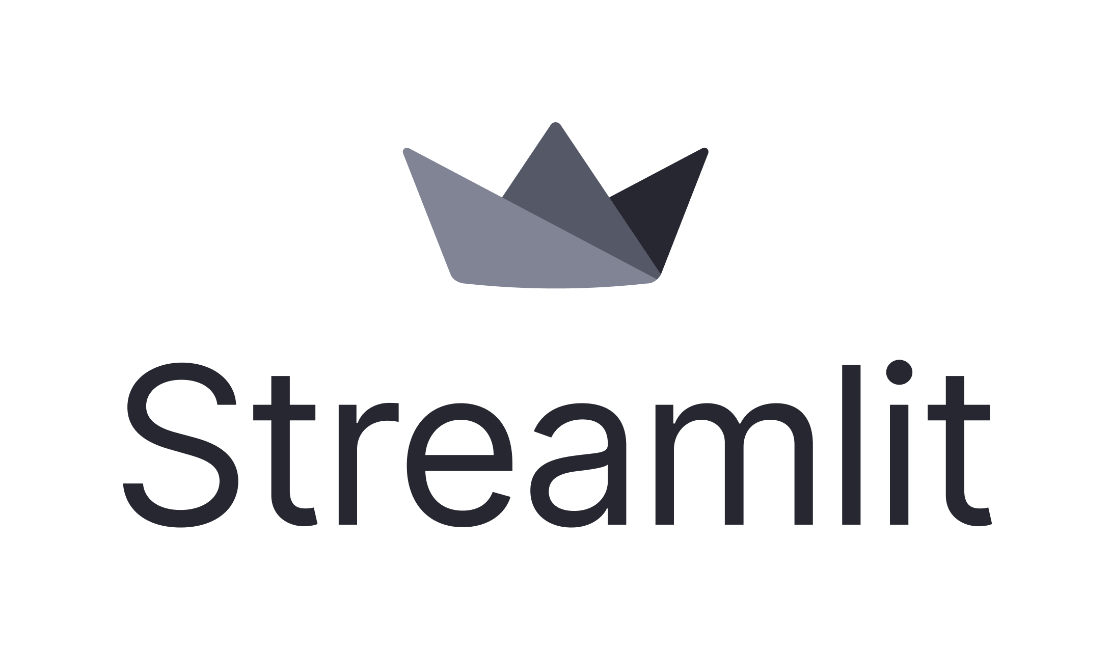 Streamlit dark logo on light background