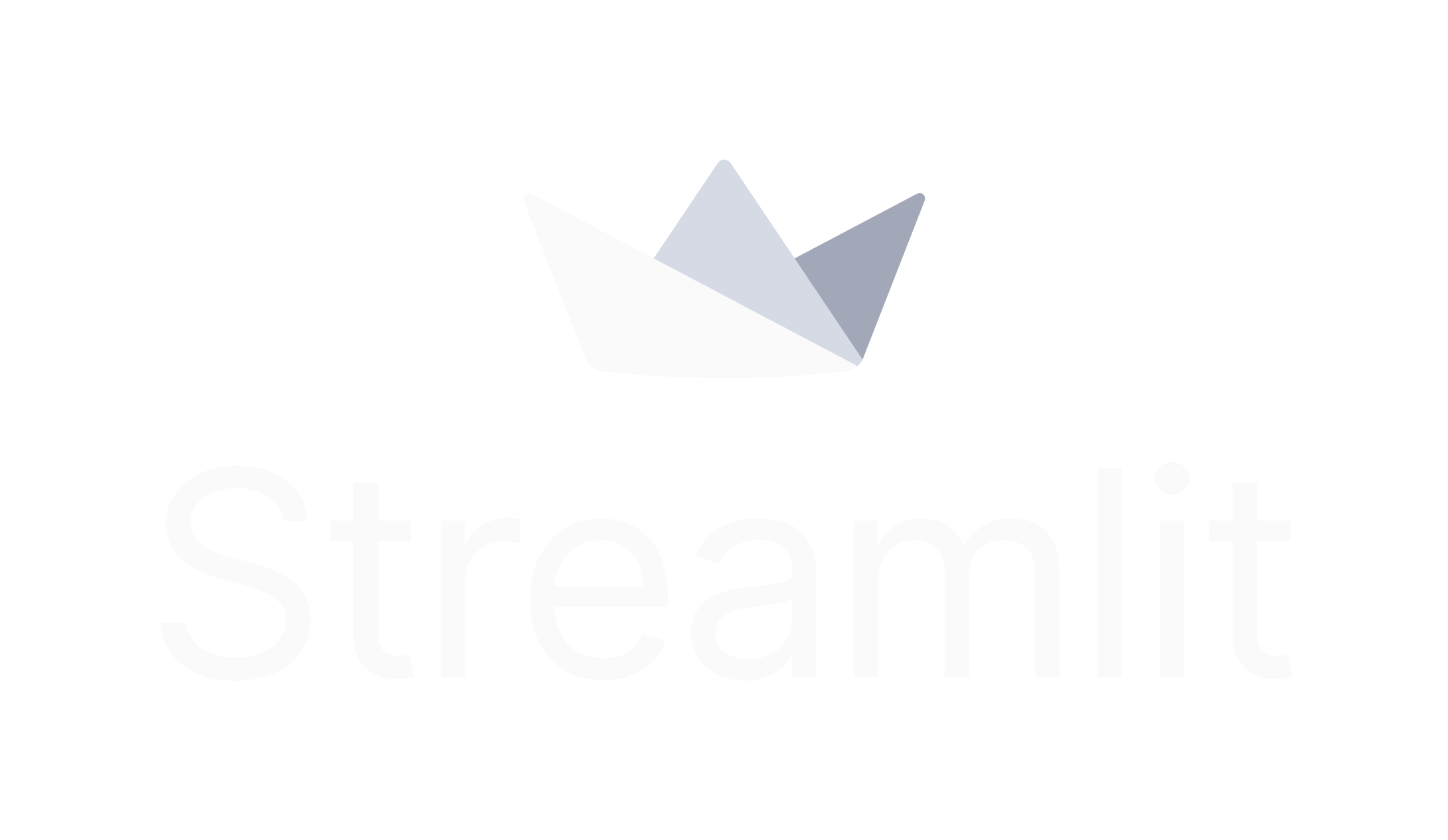 Streamlit light logo on dark background