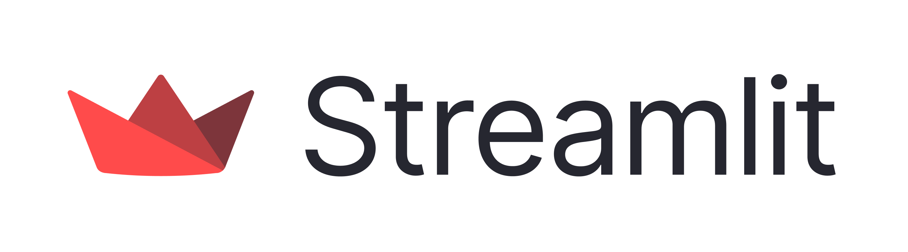 Streamlit horizontal logo on light background