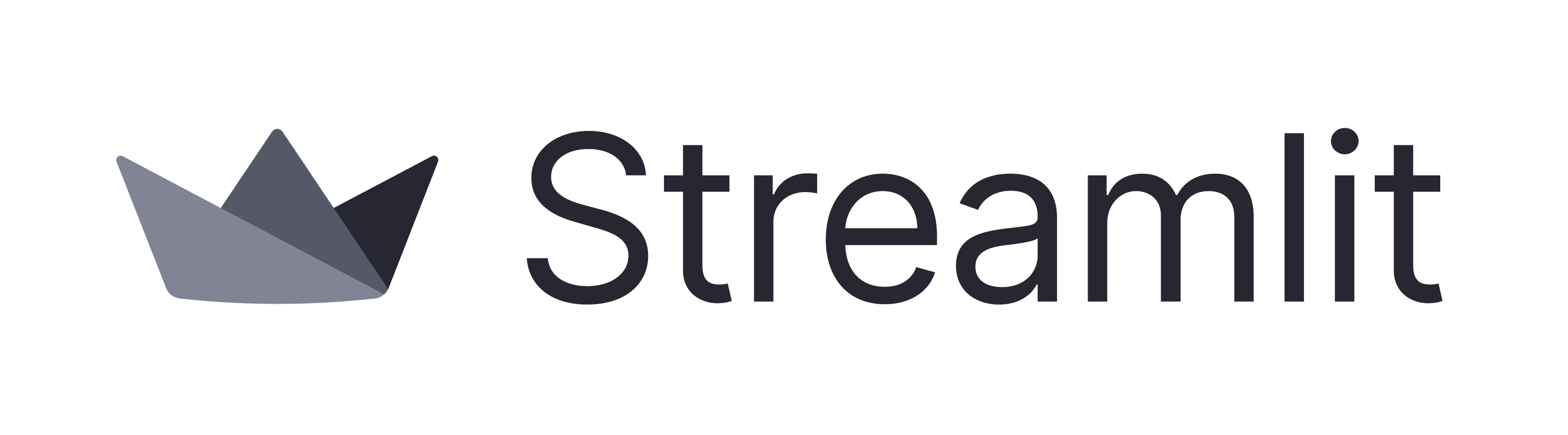 Streamlit dark horizontal logo on light background