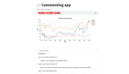 Commenting app